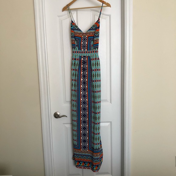 Amazing Multicolor Open Back Maxi - Picture 2 of 5